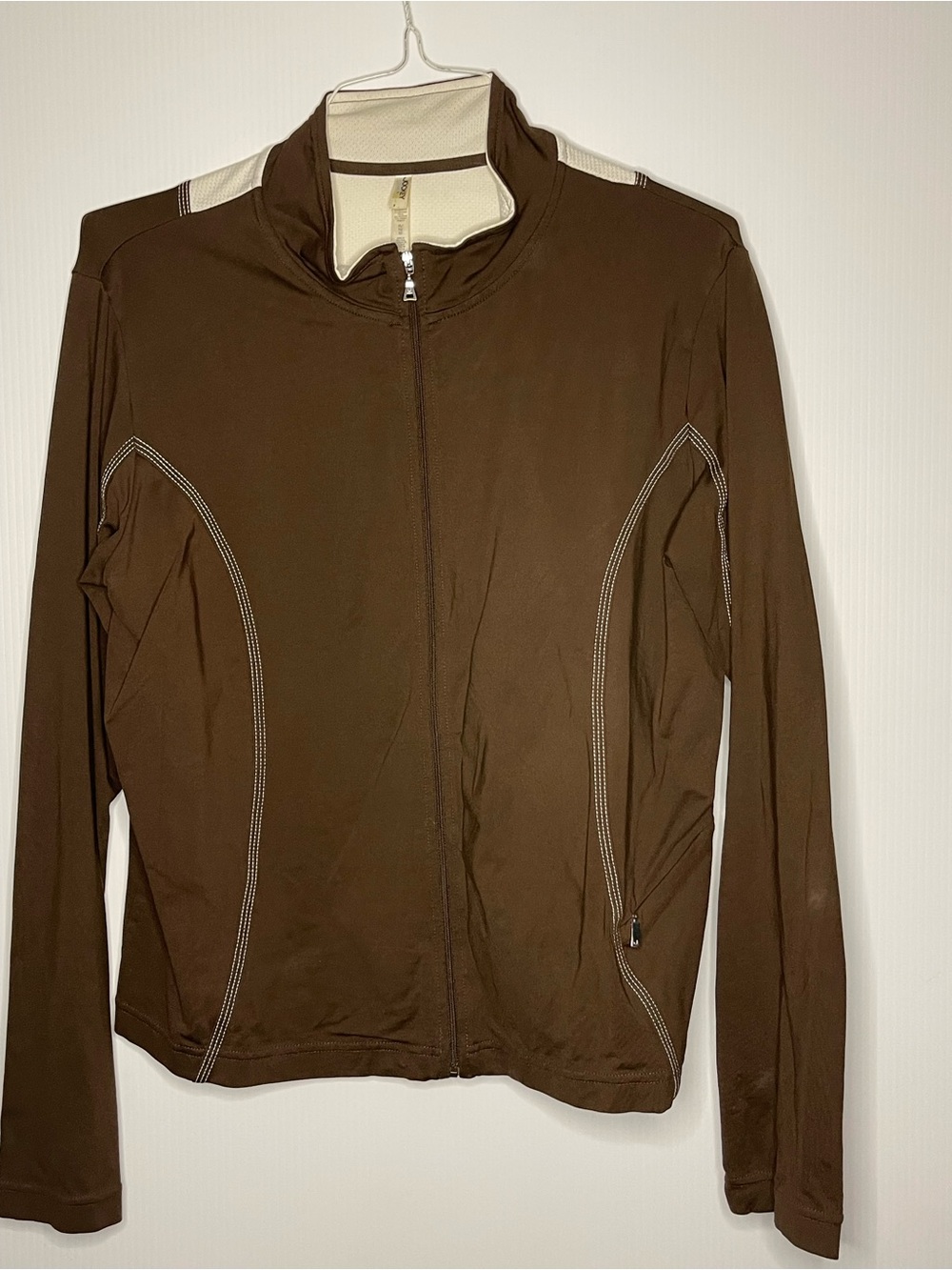Jockey Brown Full-Zip Utility Jacket with Cream Trim